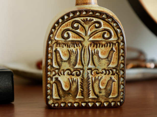 フラワーベース かしわ窯 Vase Bird Bell Shape｜北欧・ヴィンテージ