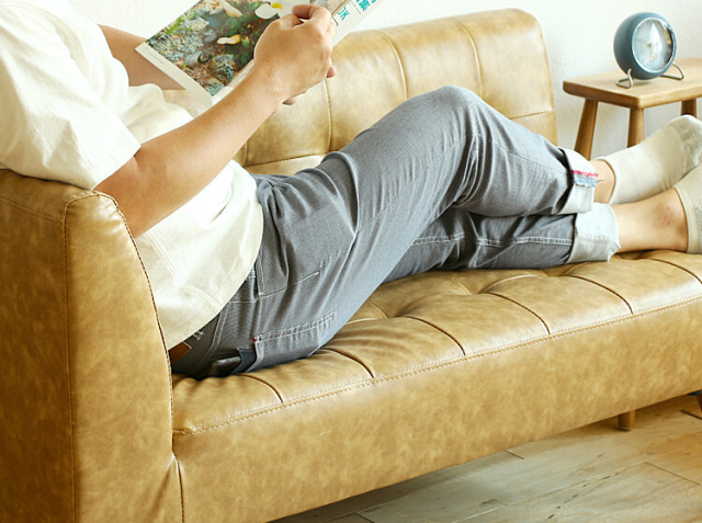 カウチソファー Keit（ケイト）北欧ナチュラルファブリック2人掛け 2脚