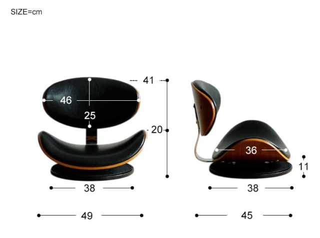 360度回転式ローラウンドチェアー KNOX（ノックス）008｜北欧