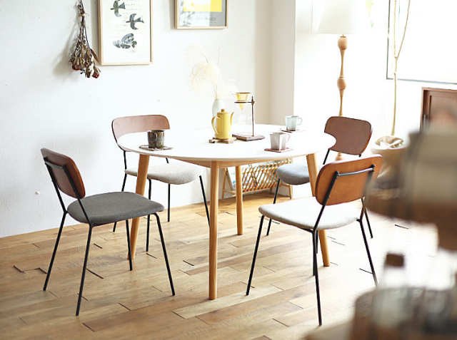 半円形ダイニングテーブル Kuol(クオル) 幅120cm｜北欧・ヴィンテージ