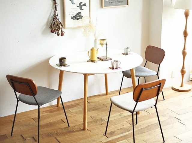 円形ダイニングテーブル 120cm キラリオ 半円形ダイニングテーブル Kuol(クオル) 幅120cm｜北欧・ヴィンテージ