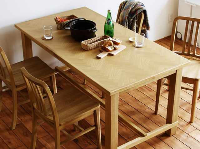 ヘリンボーン ダイニングテーブル Kupa クーパ 幅150cm 北欧 ヴィンテージインテリア 家具通販 Kirario キラリオ