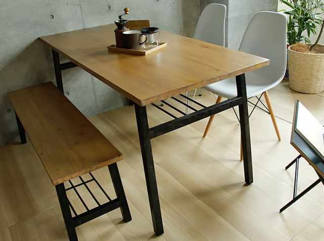 柿P KanademonoSugiTableBlackXlineL