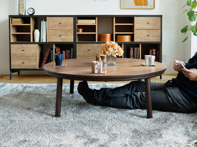 円形こたつテーブル Modeca（モデカ） 直径110cmタイプ｜北欧
