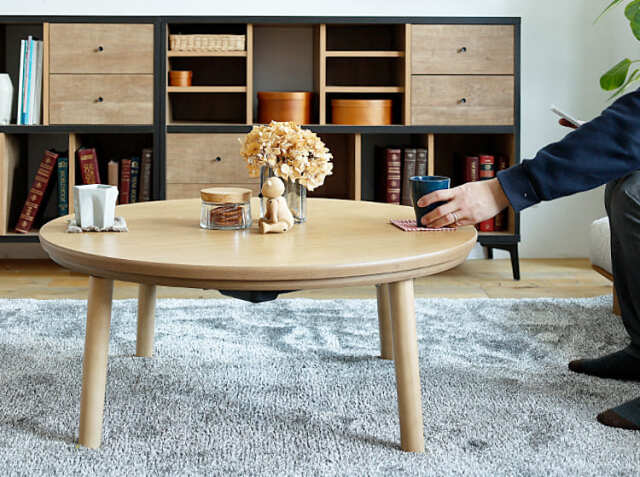 円形こたつテーブル Modeca（モデカ） 直径90cmタイプ｜北欧