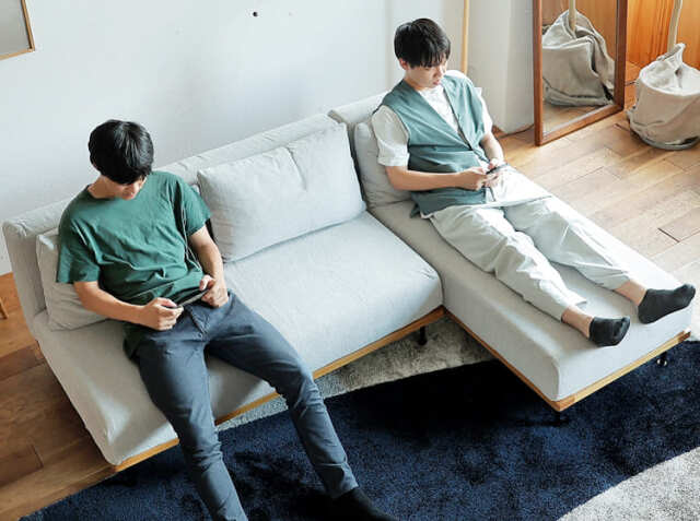 ADRS アドレス モート ユニットソファ ワイド ダークグレー 2人掛け ADRS】 モート ユニットソファ ワイド(ダークグレー): ADRS