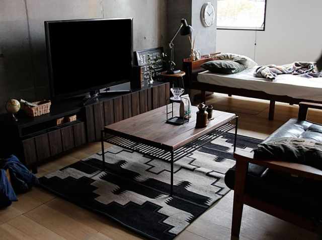 ラグマット NATIVE RUG BLACK｜北欧・ヴィンテージインテリア