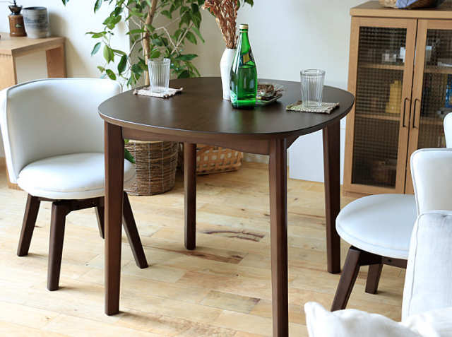 円形ダイニングテーブル CIEL（シエル）ブラウンタイプ 直径80cm