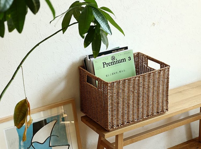 シェルフコンテナ50 専用バスケット　2個　手編み シェルフコンテナ50 専用バスケット 2個 手編み シェルコン50に