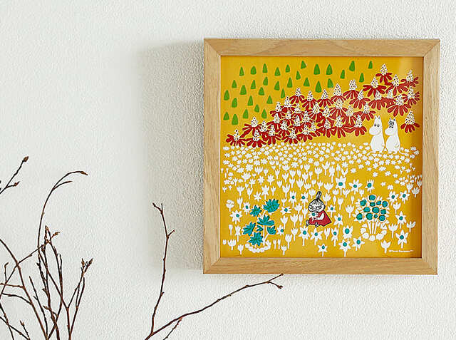 【美品】北欧 アート ポスター THE CLAY PLAY アートポスター MOOMIN OHANABATAKE NO LITTLEMY（お花畑のリトルミイ