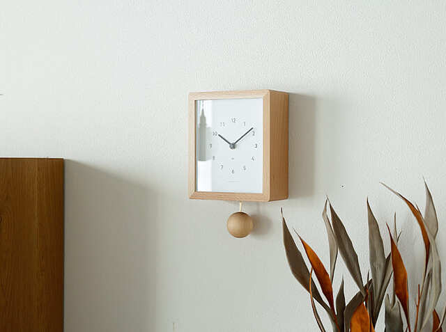 木製振り子時計 ナチュラルウッドスタイル 振り子時計 Blanc CLOCK NATURAL｜北欧・ヴィンテージインテリア・家具