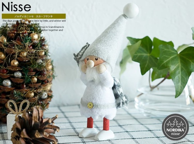 【季節限定！なくなり次第終了】NORDIKA nisse（ノルディカニッセ）　スカーフサンタ