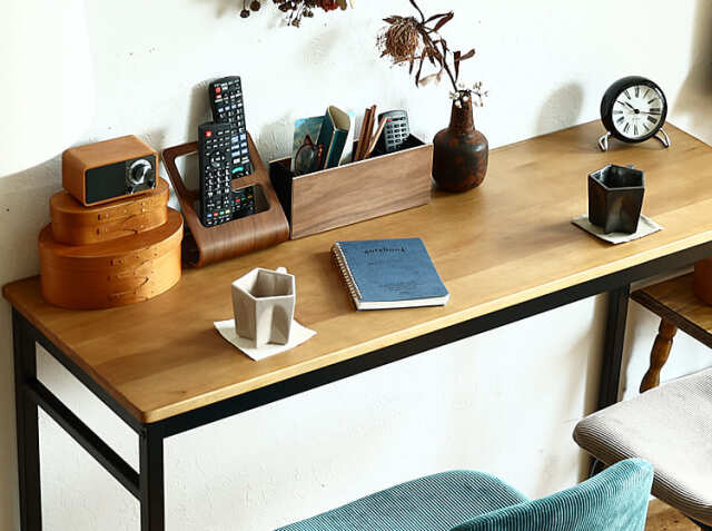 杉　カウンターテーブル THE TABLE / 無垢 杉 × Black Steel × W181 - 250cm – KANADEMONO