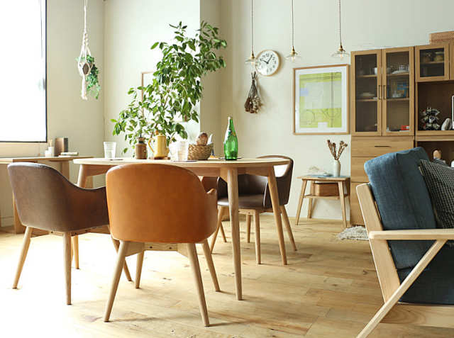 別注プロダクト/ダイニング5点セット Orois(オロワーズ)楕円形／レザー