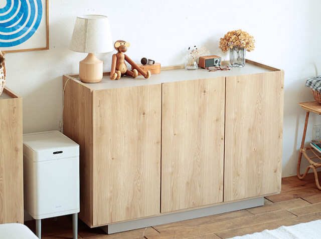 IKEA イーヴァル2個セット木製収納ボックス キャスター付き