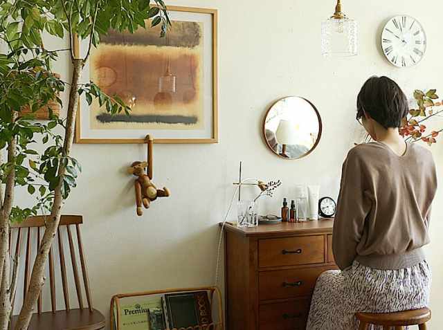 シェーカーミラー Plat（プラット）ラウンドタイプ Mサイズ｜北欧