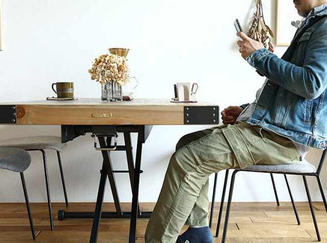 昇降式テーブル PULLEY（プーリー）140cm｜北欧・ヴィンテージ