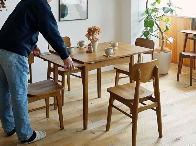 伸長式ダイニングテーブル Rasic(ラシック)｜北欧・ヴィンテージ