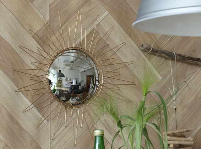 76012]イギリス ヴィンテージ ウォールミラー 北欧 スタイル