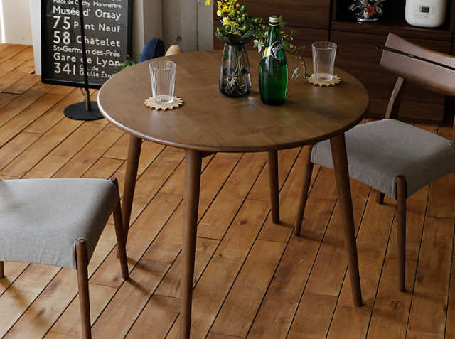 円形ダイニングテーブル REEL(リール) ブラウン ｜北欧・ヴィンテージ