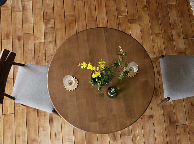 木製円形ダイニングテーブル ブラウン 円形木製ダイニングテーブル ブラウン 木製ダイニングテーブル 木製