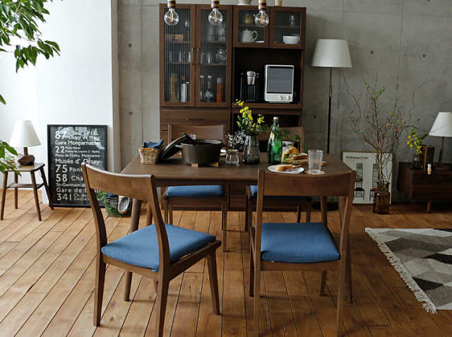 ダイニング3点セット H.W.F ブラウン×グレー