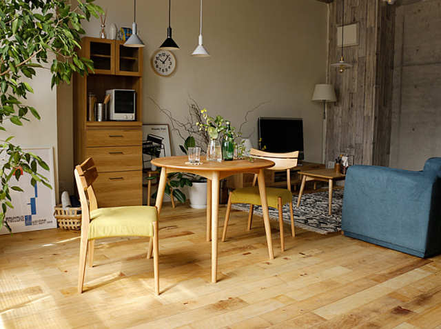 円形ダイニングテーブル REEL(リール) ナチュラル ｜北欧