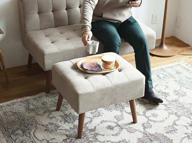 オットマン mild（ミルド）サンドベージュタイプ｜北欧・ヴィンテージ