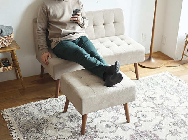 オットマン mild（ミルド）サンドベージュタイプ｜北欧・ヴィンテージ