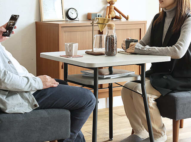 ダイニングテーブル幅65cm mild（ミルド）ストーングレータイプ｜北欧