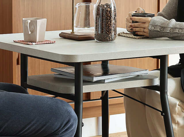 ダイニングテーブル幅65cm mild（ミルド）ストーングレータイプ｜北欧