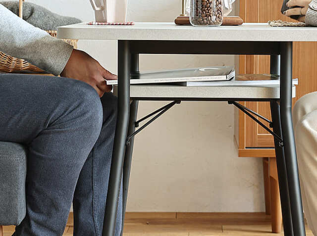 ダイニングテーブル幅65cm mild（ミルド）ストーングレータイプ｜北欧