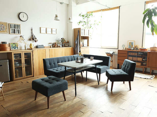 1人掛けソファー mild（ミルド）ディープブルータイプ｜北欧