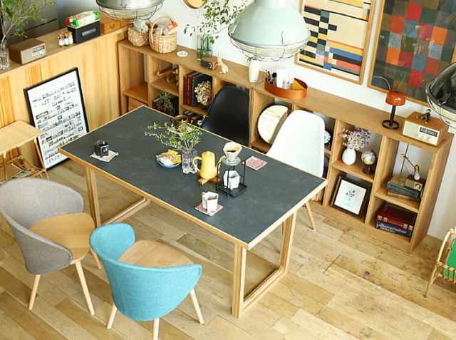 IDEE STILT TABLE1000 Green black IDEE STILT TABLE 1000 Natural