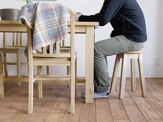 はりーさん 檜 大型 丸太 椅子 スツール テーブル 高さ約46㎝ はりー