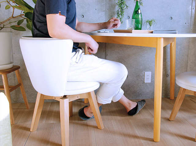 半円形ダイニングテーブル SEAR（シアー） ホワイトタイプ｜北欧