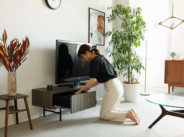 テレビボード Selloc（セロク）ダークグレー｜北欧・ヴィンテージ