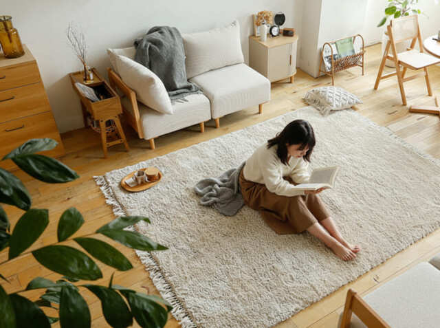 洗える 高密度ボリュームシャギーラグマット Shuet（シュエット） 190