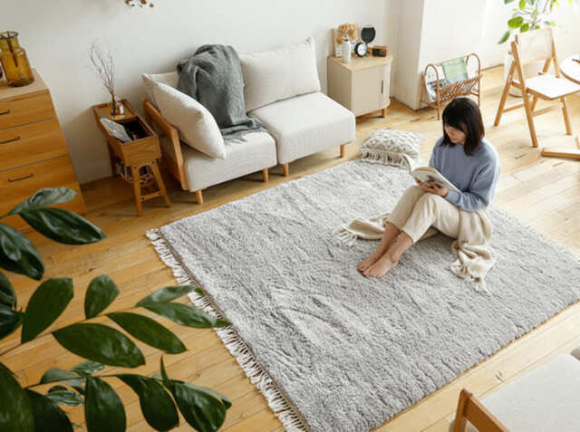 洗える 高密度ボリュームシャギーラグマット Shuet（シュエット） 190