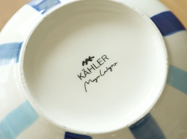 Kahler（ケーラー） SIGNATUREベース（ブルー）／高さ20cm｜北欧