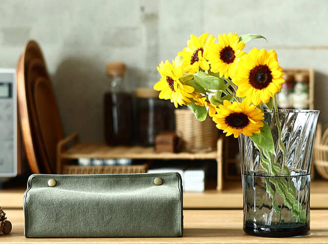 STILLEBEN フラワーベース Concave Vase Swirl 高さ20cm Atlantic Blue