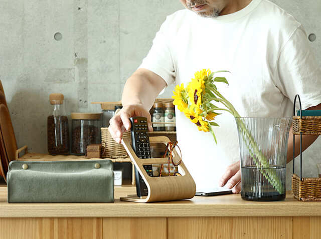 STILLEBEN フラワーベース Concave Vase Fan 高さ20cm Atlantic Blue