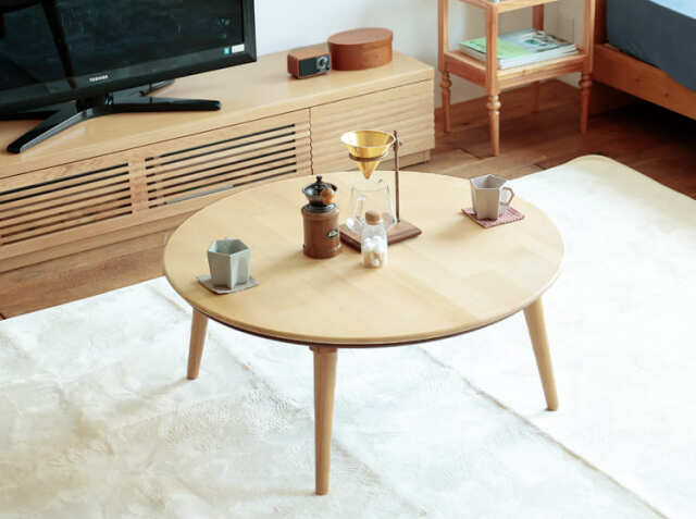 りゅう　アクタス　円形リビングテーブル100cm コタツ りゅう アクタス 円形リビングテーブル100cm コタツ FK-1 こたつ