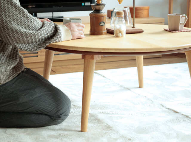 円形こたつテーブル Sink（シンク）｜北欧・ヴィンテージインテリア