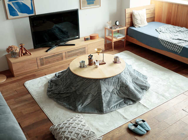 りゅう　アクタス　円形リビングテーブル100cm コタツ りゅう アクタス 円形リビングテーブル100cm コタツ FK-1 こたつ