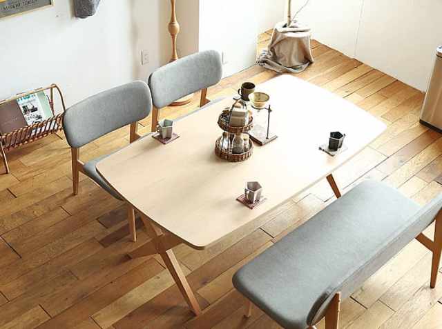 NITORI 木製 88x 180 2セット S189 NITORI 4人用ダイニングセット、4点セット、幅120cm