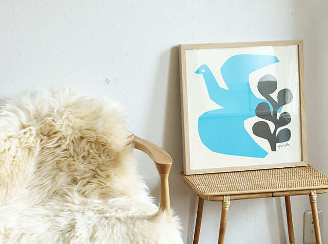 アートポスター BLUE BIRD 「切り絵作家 YUYA デザイン」｜北欧
