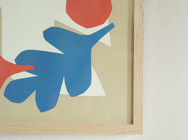 アートポスター 白い鳥が飛ぶ 「切り絵作家 YUYA デザイン」｜北欧