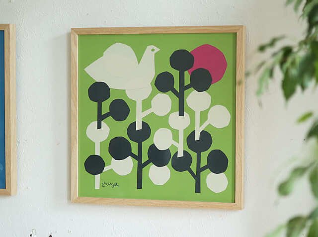 アートポスター 森の中で 「切り絵作家 YUYA デザイン」｜北欧