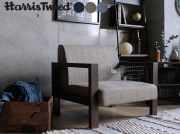 1人掛けロータイプソファー　Harris Tweed（ハリスツイード）